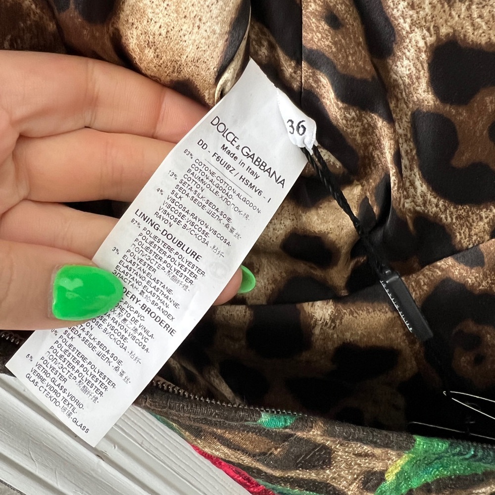 New! Ultra RARE Dolce & Gabbana Leopard Floral Women's Dress - Picture 8 of 14